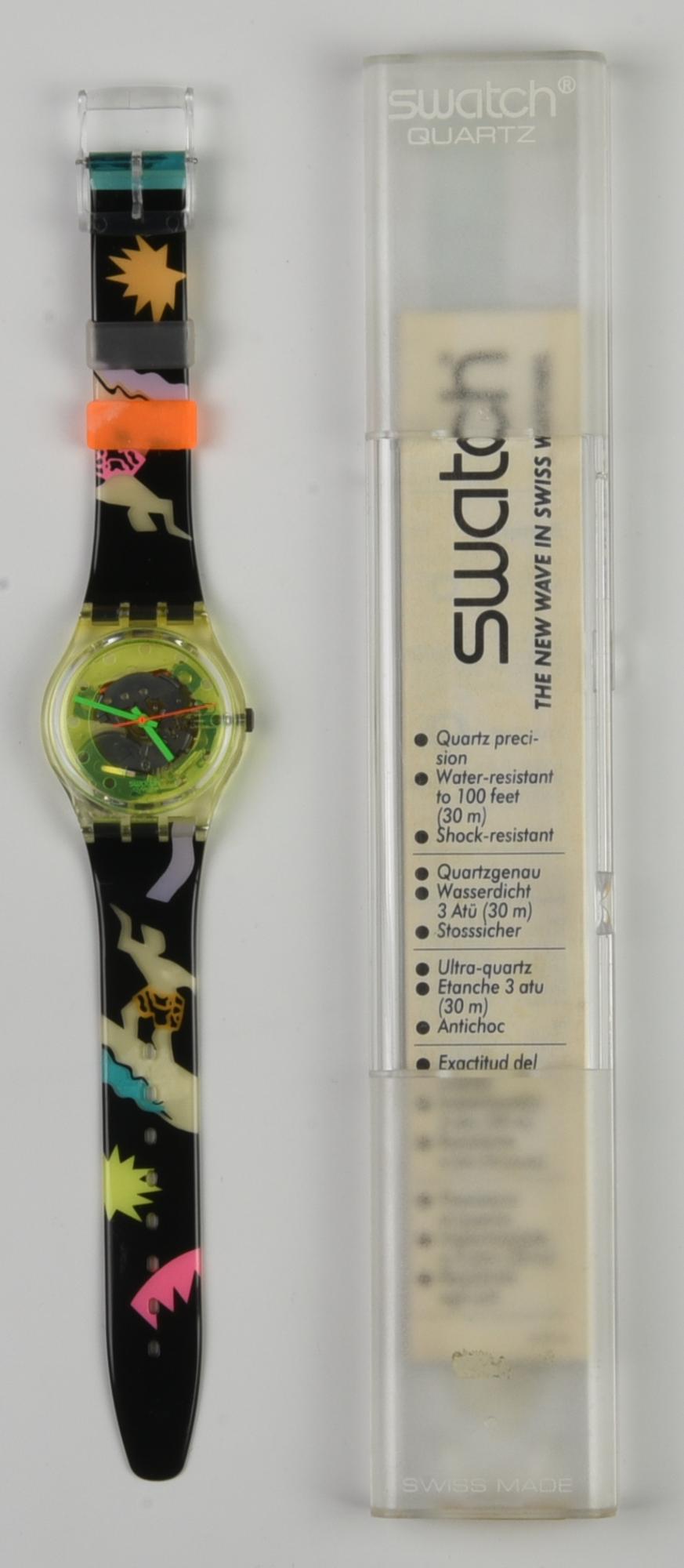 SWATCH BEACH GRAFFITI, 1991 mod. BERMUDAS, GK133 anno 1991 Completo di...