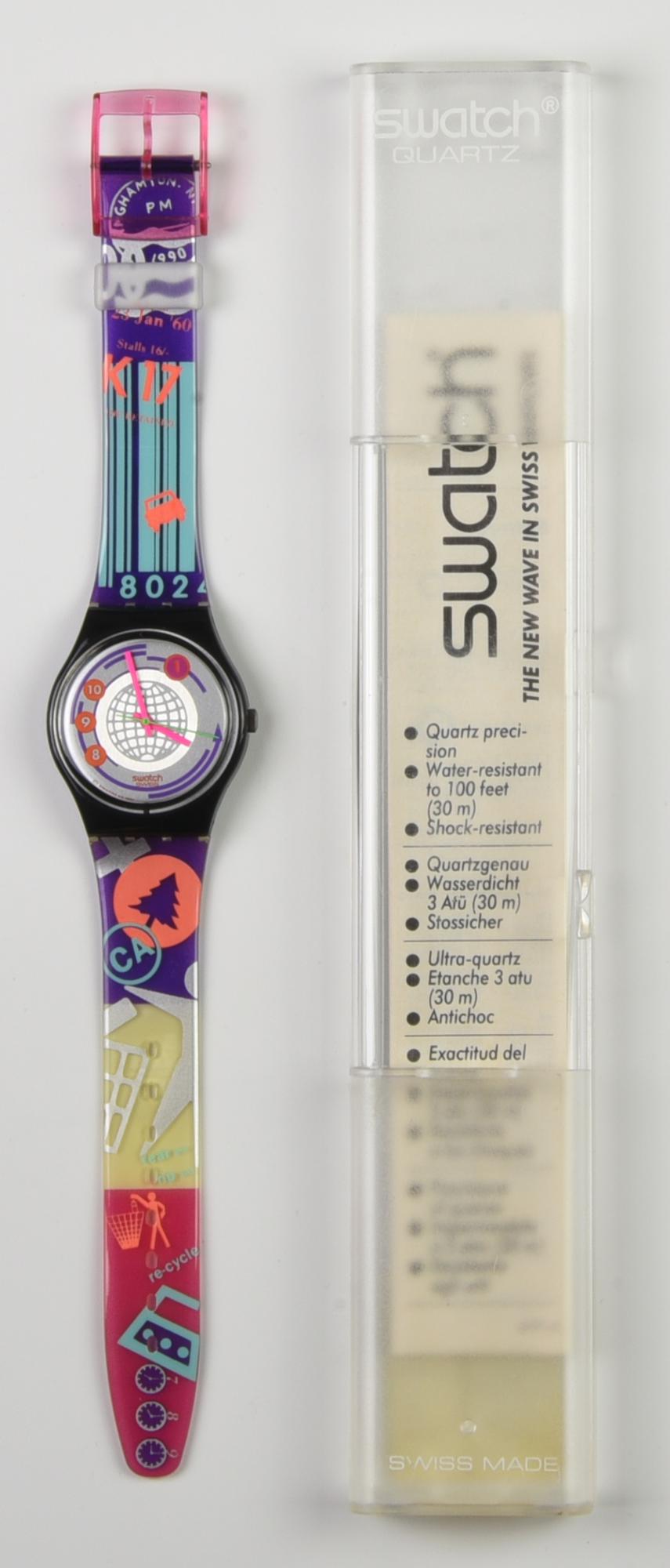 SWATCH TRASH MANIA, 1992 mod. EAN CODE, cod. GB143 anno 1992 Completo di...