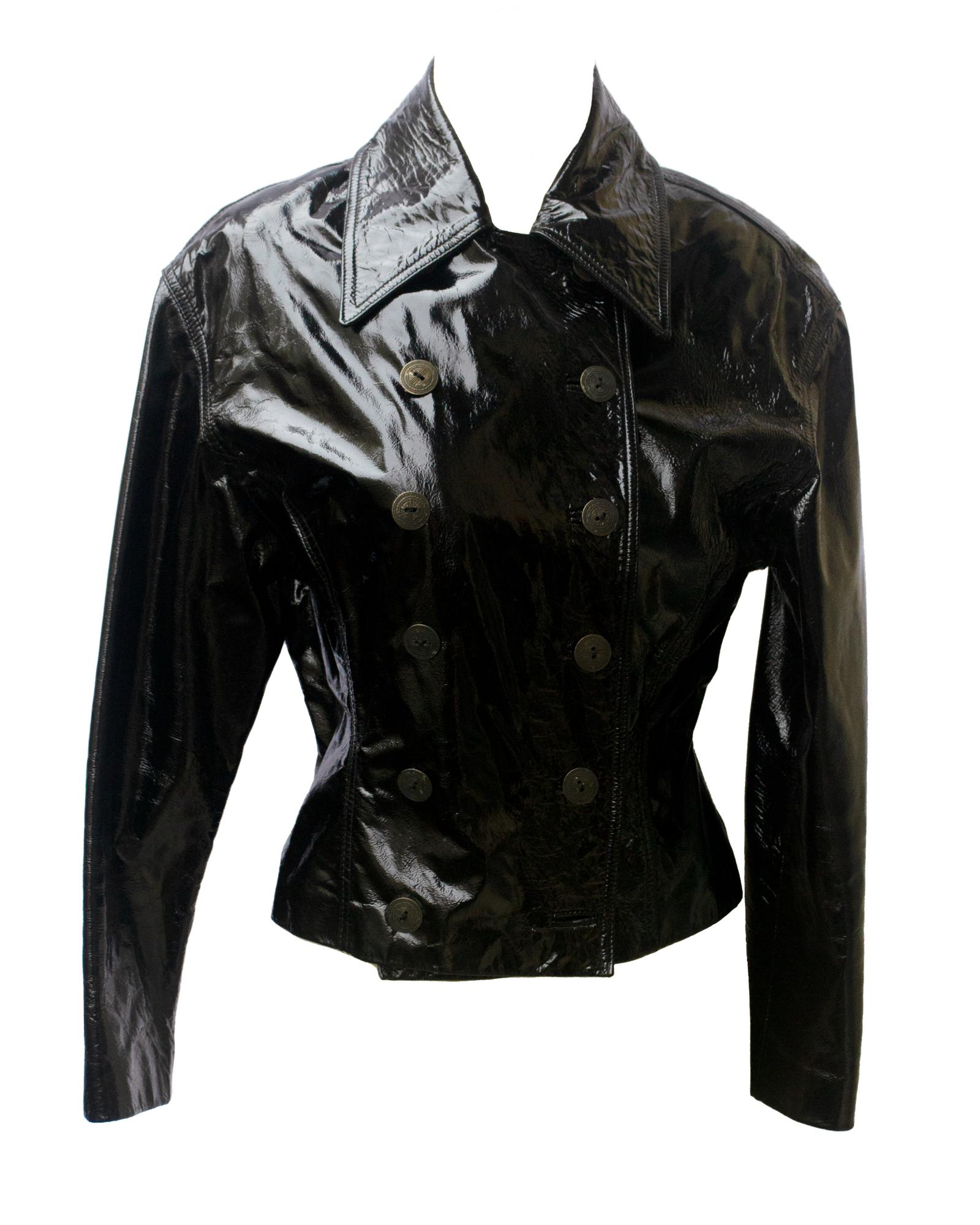 Martine Sitbon PATENT LEATHER SPENCER DESCRIPTION: Patent leather for this...