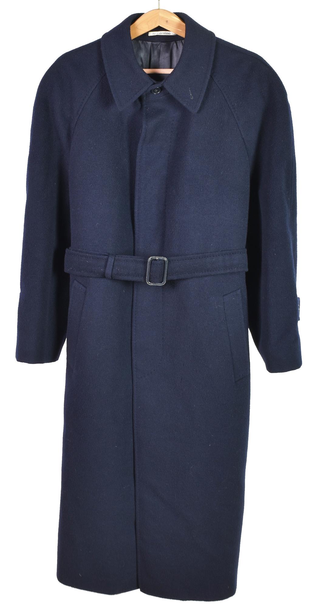 Valentino WOOL COAT DESCRIPTION: Dark blue wool coat for men. Features two...