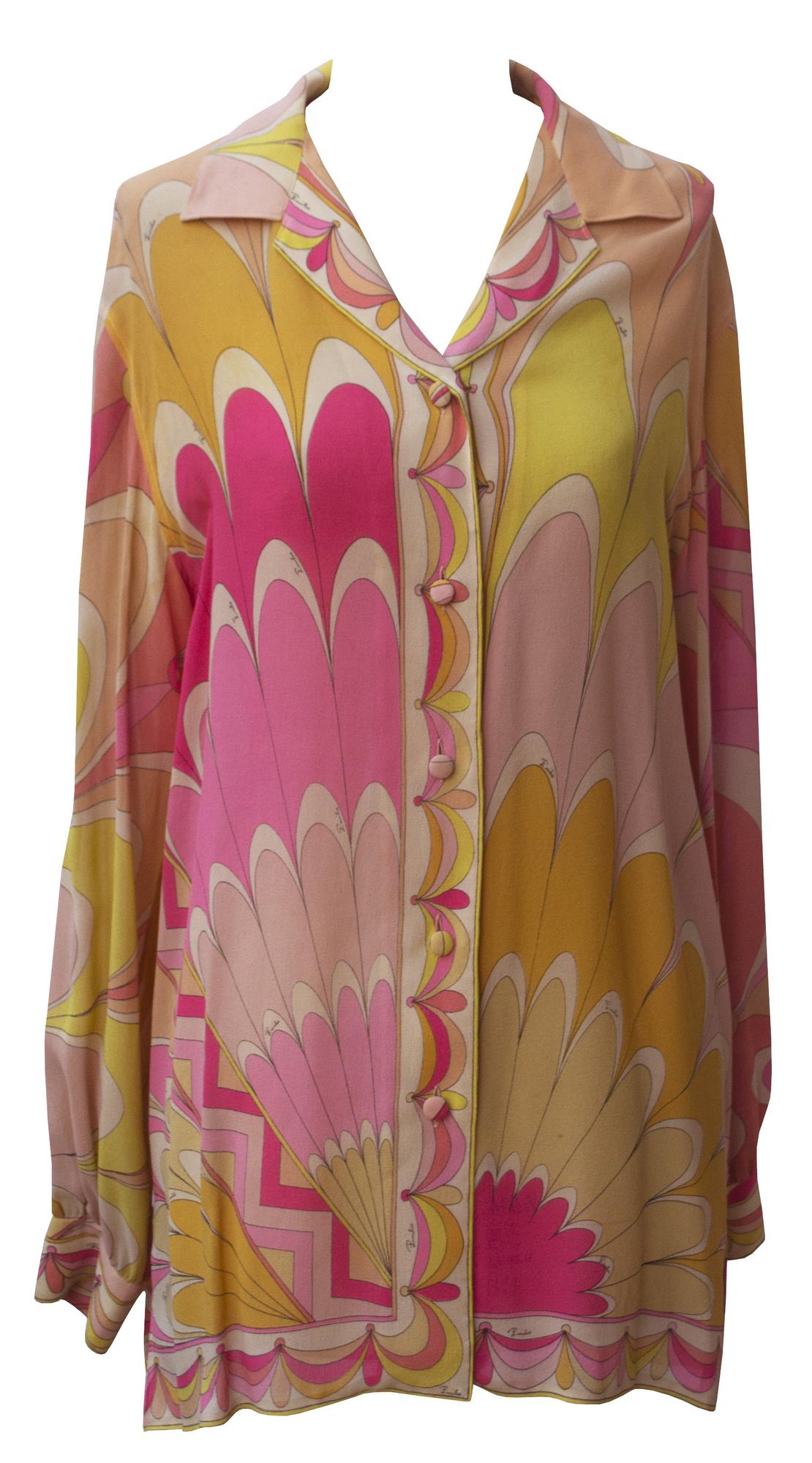 Emilio Pucci GEORGETTE SHIRT DESCRIPTION: Printed silk georgette for this...