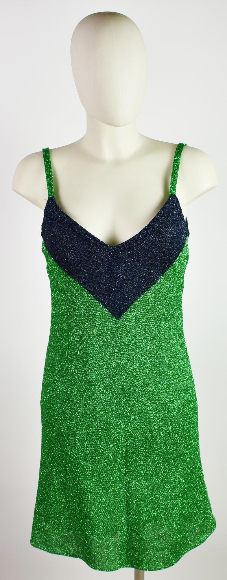 Jeanne Lanvin DRESS DESCRIPTION: 'Jeanne Lanvin Paris' dress. In emerald...