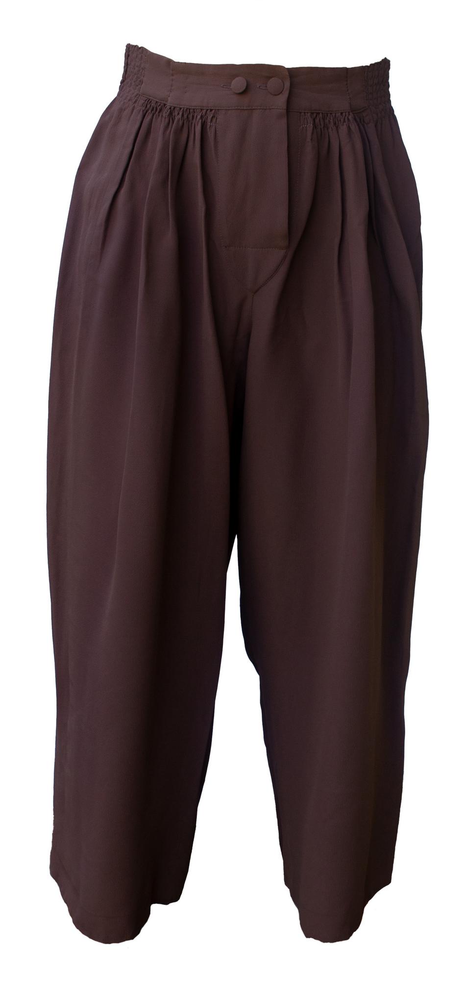 Jean Paul Gaultier WIDE TROUSER DESCRIPTION: Mauve crepe marocain for this...