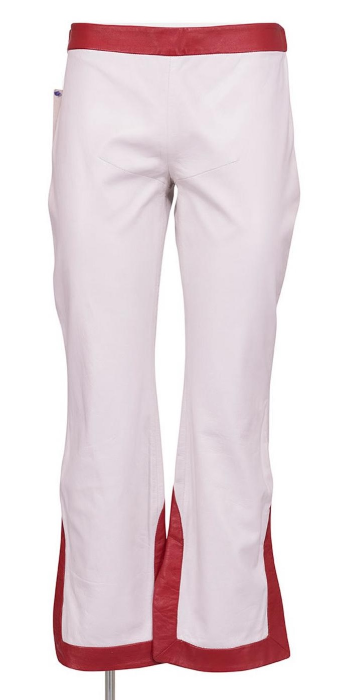 Alexander McQueen RARE CONTRAST HEMS LEATHER TROUSERS DESCRIPTION: Rare...