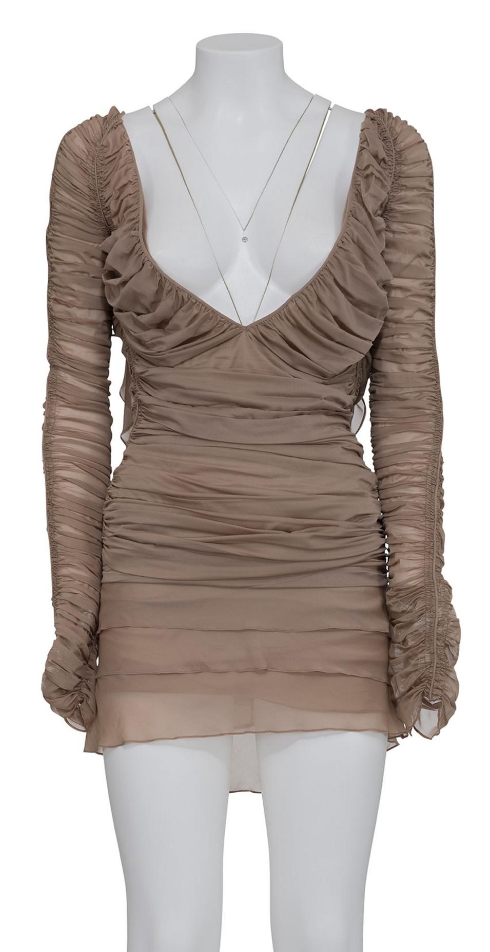 Gucci by Tom Ford RARE DRAPED DRESS DESCRIPTION: Rare draped long sleeve...