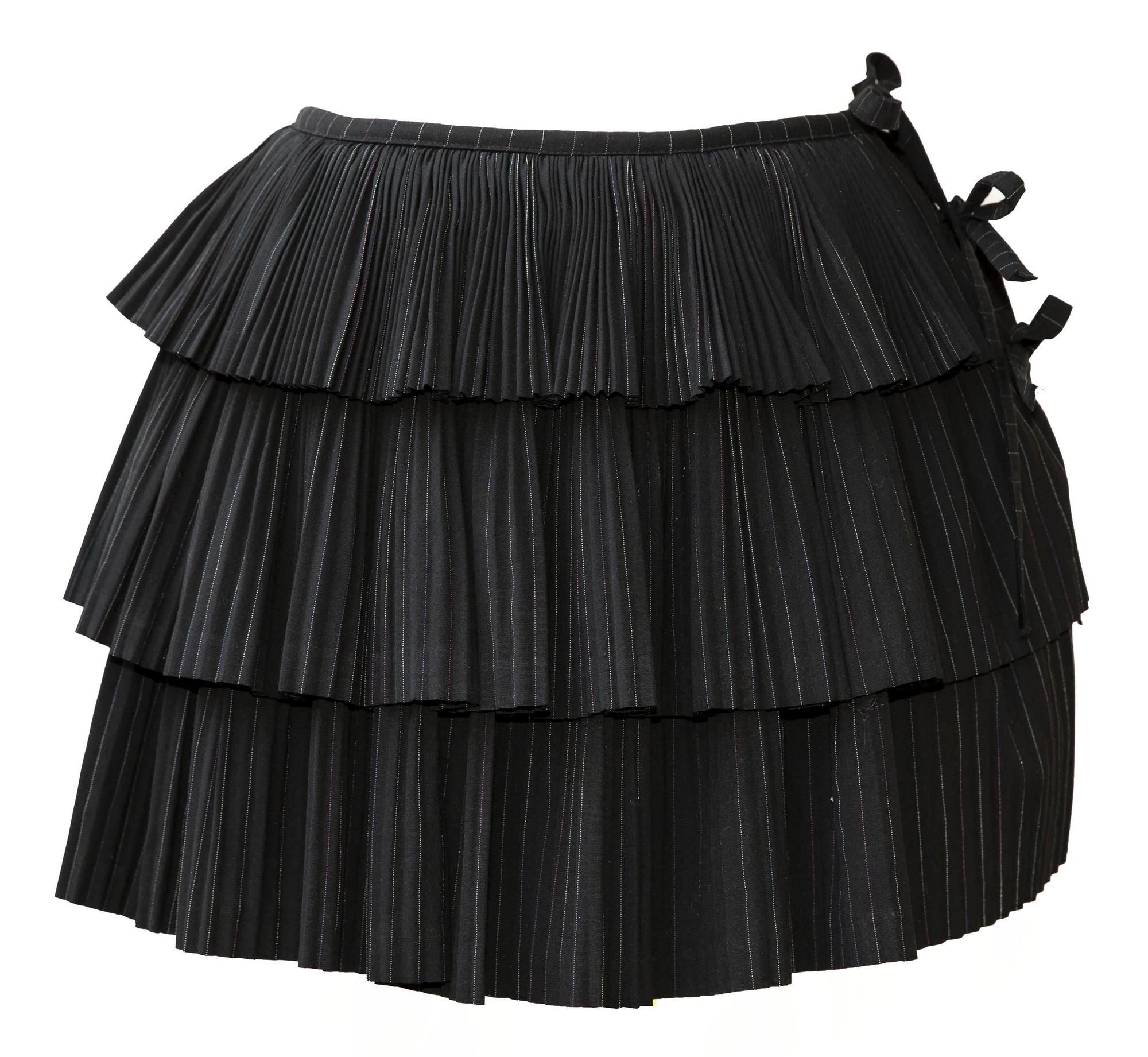 Jean Paul Gaultier PLEATED MINI SKIRT DESCRIPTION: Unlined miniskirt with...