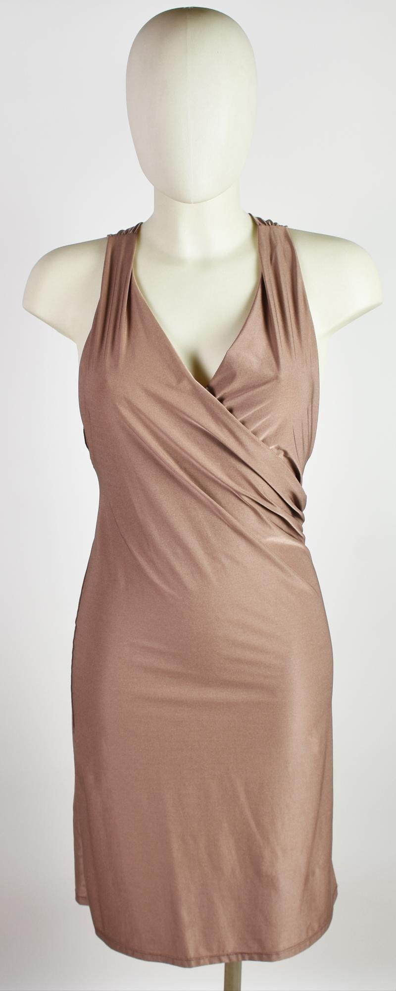 Alberta Ferretti DRESS DESCRIPTION: Stretch fabric dress with deep neckline...