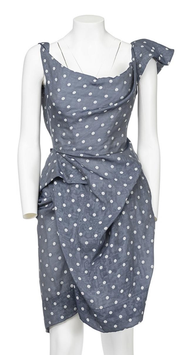 Vivienne Westwood ICONIC RED LABEL DRAPED POLKA-DOT DRESS DESCRIPTION: Iconic...