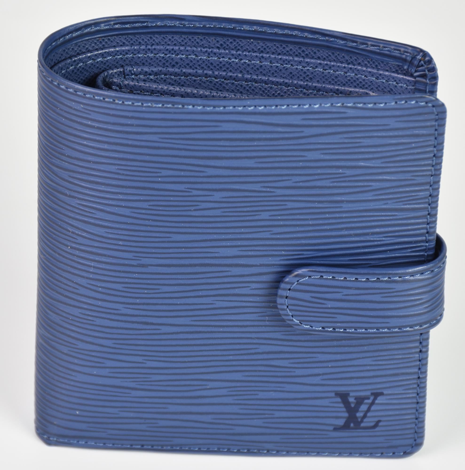 Louis Vuitton BLUE EPI LEATHER WALLET DESCRIPTION: Blue EPI leather wallet,...