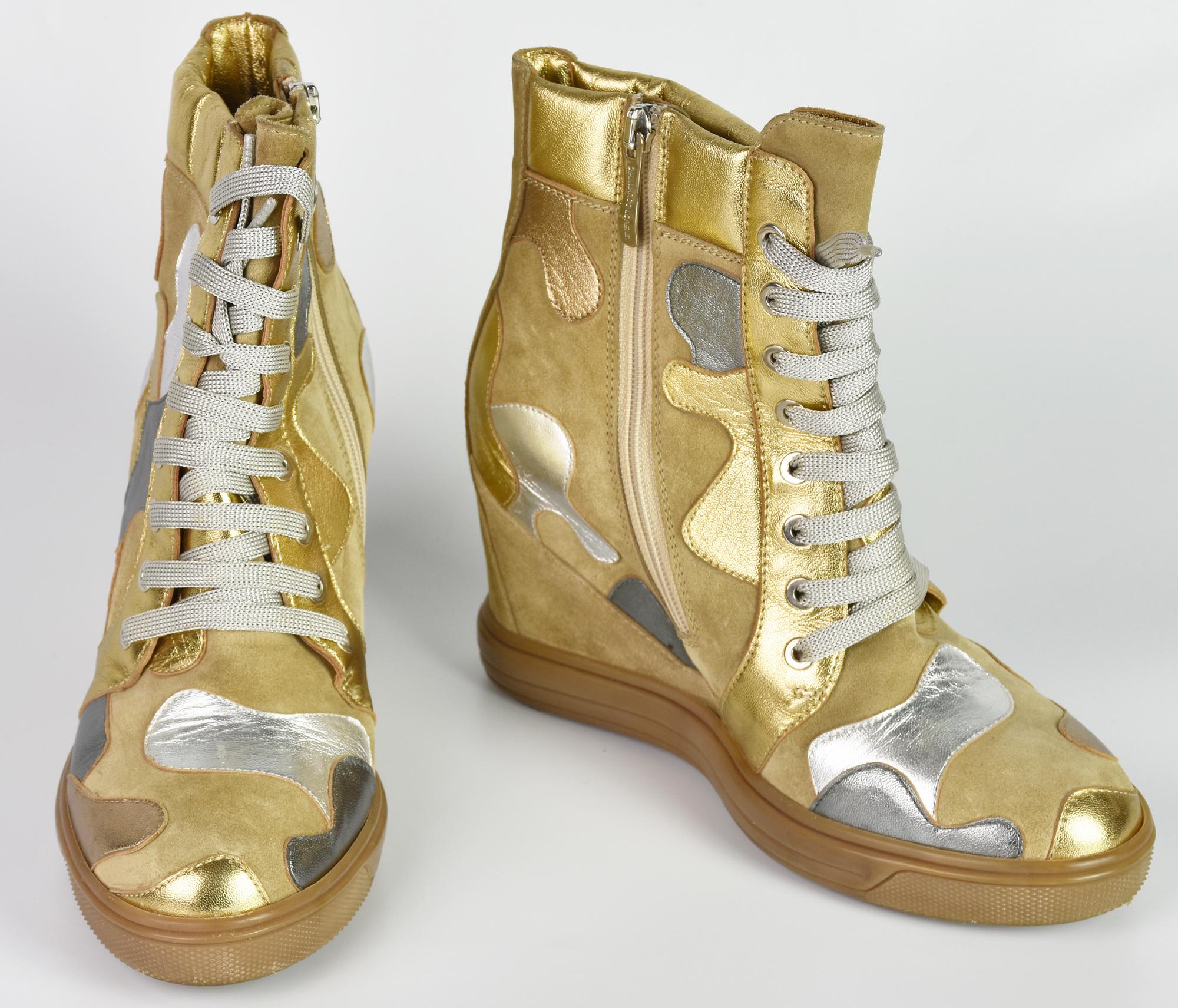 Gianmarco Lorenzi HIDDEN WEDGE SNEAKERS DESCRIPTION: Sneakers with internal...