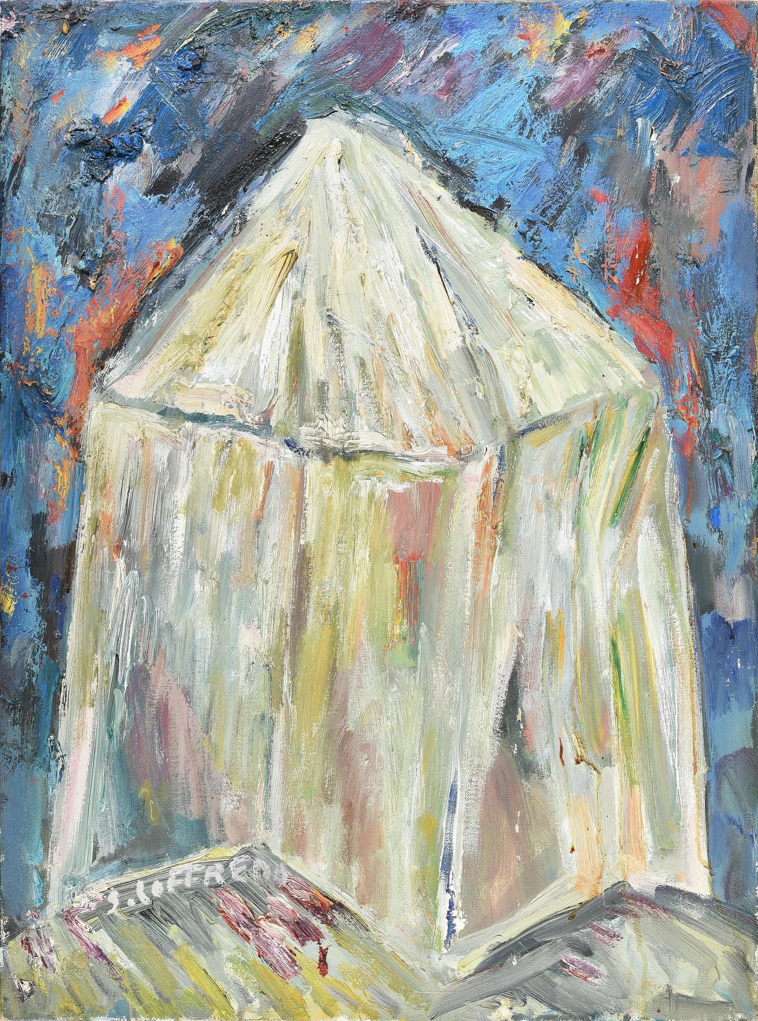 Silvio Loffredo (1920 - 2013) BATTISTERO olio su tela, cm 80x60 firma