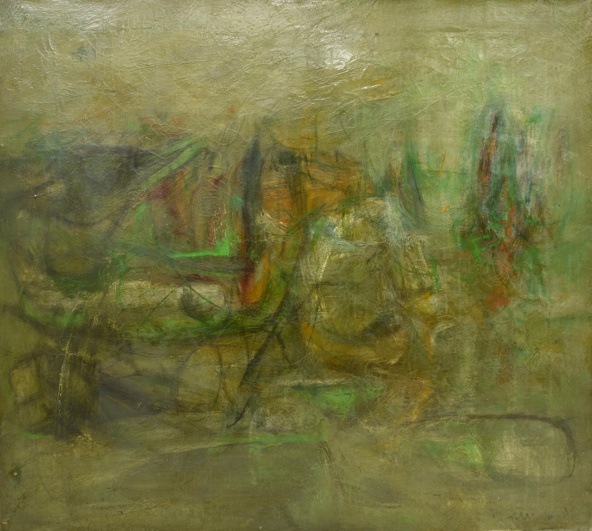 Giancarlo Francesconi SENZA TITOLO, 1959 olio su tela cm 85x90 firma sul...