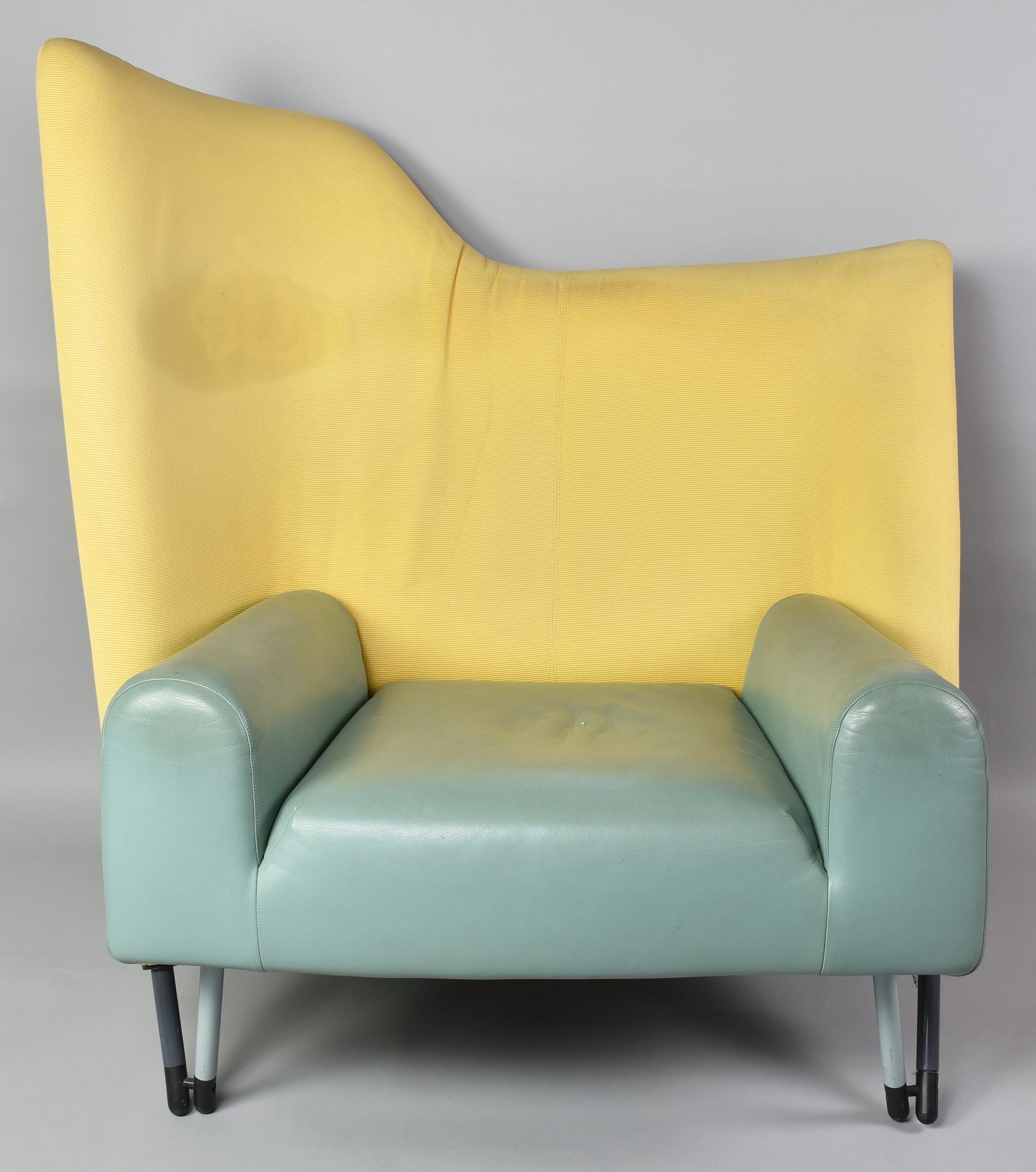 Paolo Deganello TORSO ARMCHAIR PER CASSINA, 1982 poltrona in pelle e tessuto...