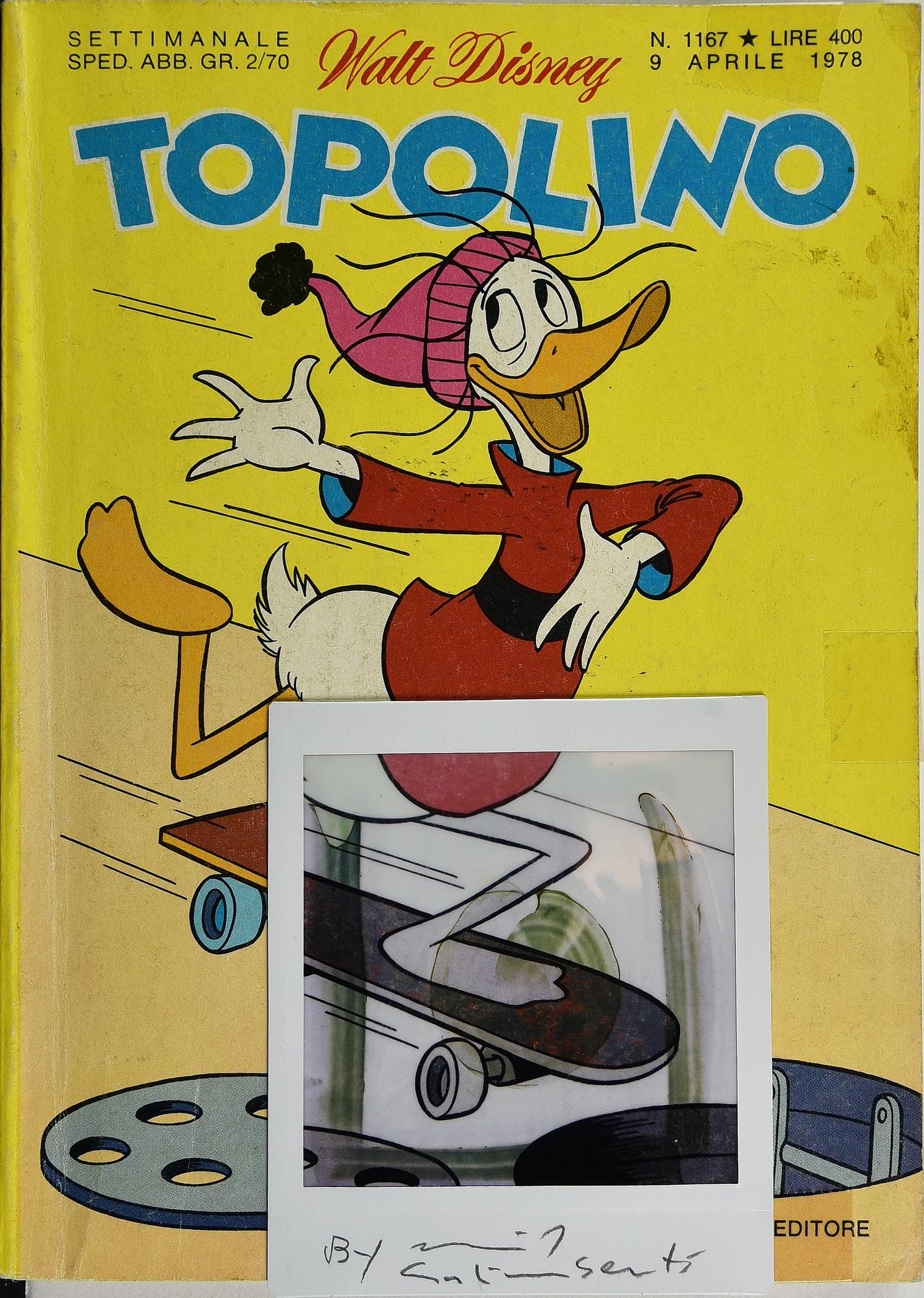 Maurizio Galimberti (1956) TOPOLINO N. 1167 polaroid applicata su fumetto, cm...