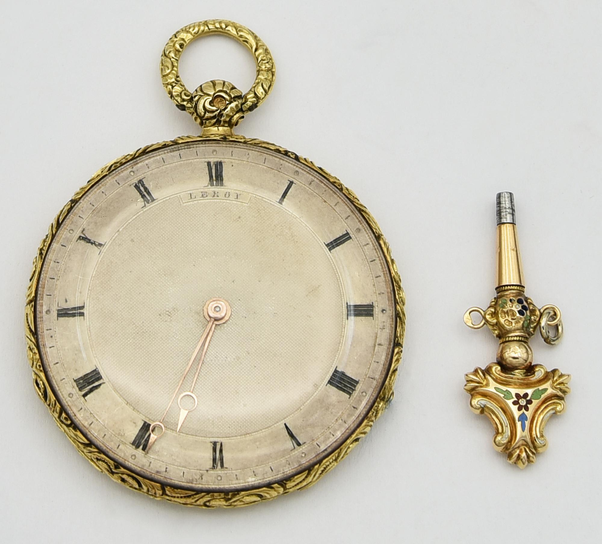 OROLOGIO DA TASCA CON CHIAVE ABBINATA LEROY&FILS, PARIS, REF. 16311 1840-1850...