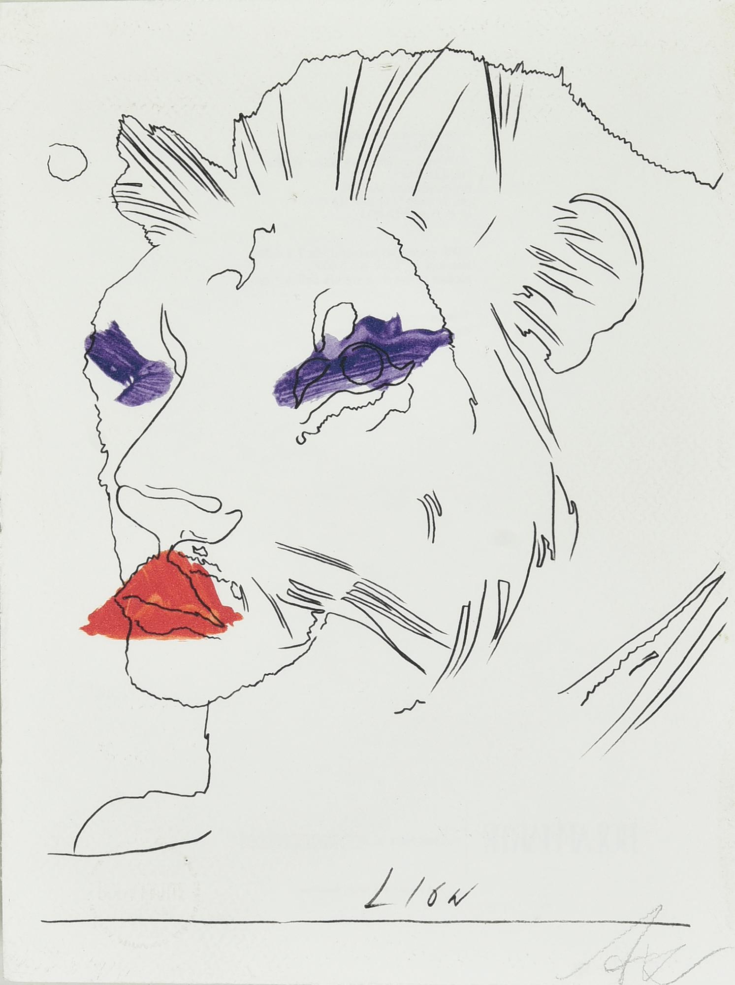 Andy Warhol (1928 - 1987) LION fotolitografia a 4 colori offset su...