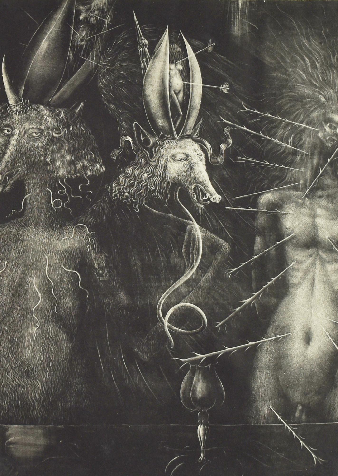 Ernst Fuchs (1930 - 2015) DIE VERLORENE MATER, 1950 litografia, cm 35x50;...