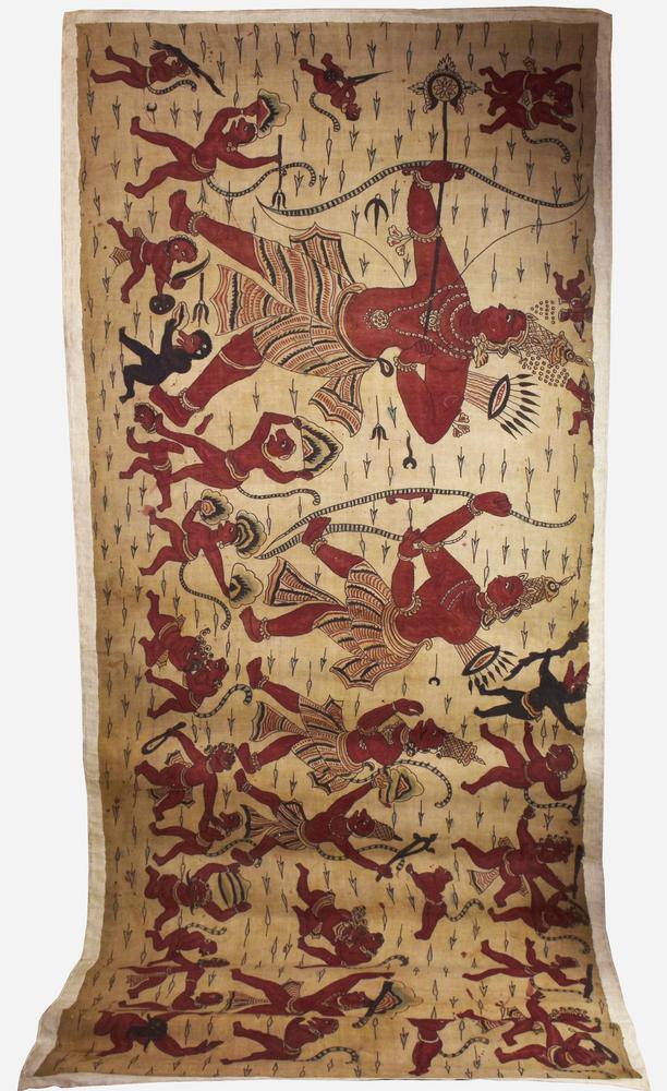 TESSUTO BATIK CON DIVINITA', Bali, Indonesia XIX secolo cm 251x90