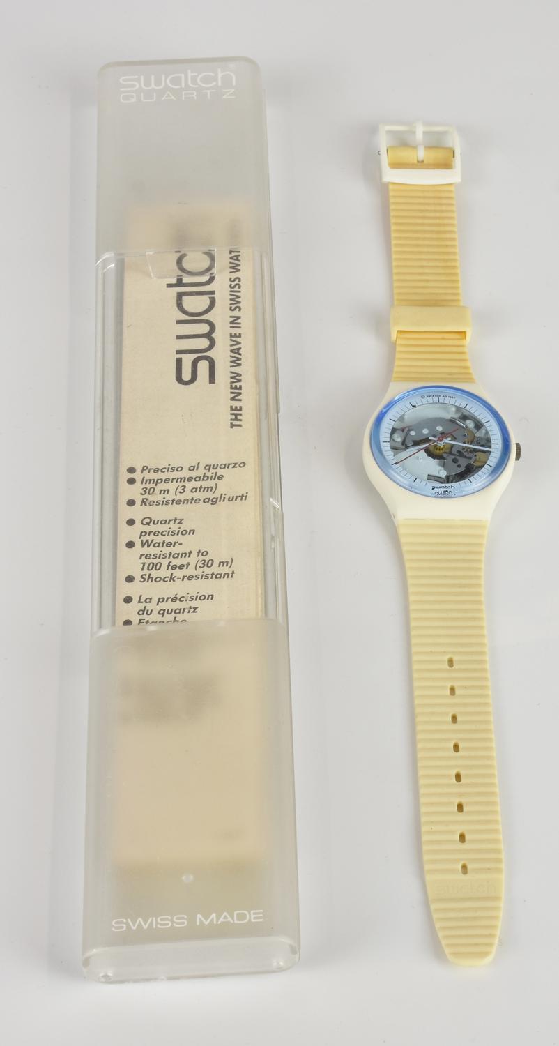 SWATCH WAIKIKI BEACH, 1988 mod. WHITE KNIGHT, cod. GW110 anno 1988 Completo...