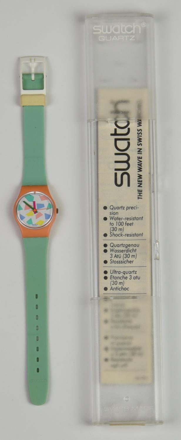 SWATCH LOLLYPOP, 1988 mod. BLUE LOLLY, cod. LP105 anno 1988 Completo di...