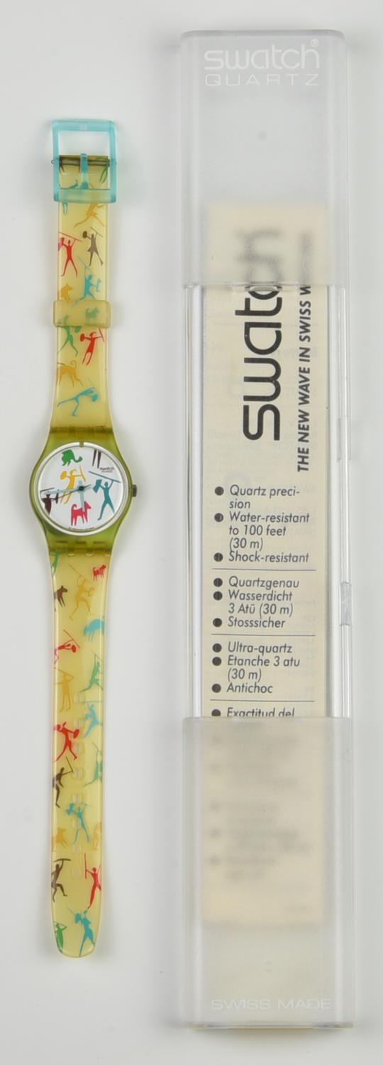 SWATCH AFRICAN GRAFFITI, 1990 mod. BONGO, cod. LN110 anno 1990 Completo di...