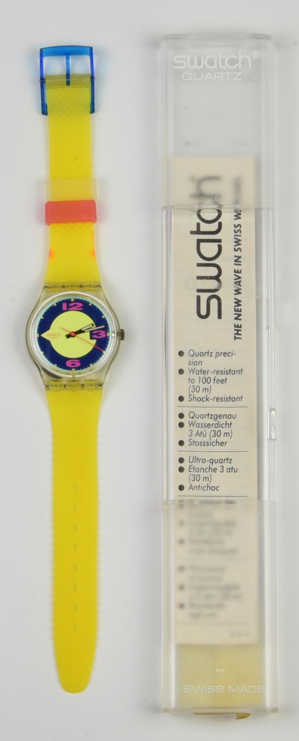 SWATCH BRIGHT FLAGS, 1991 mod. REFLECTOR, cod. GK130 anno 1991 Completo di...