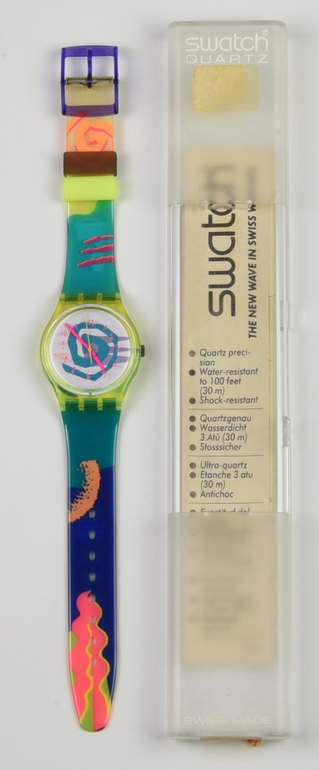 SWATCH BEACH GRAFFITI, 1991 mod. BIKINI, cod. GJ105 anno 1991 Completo di...