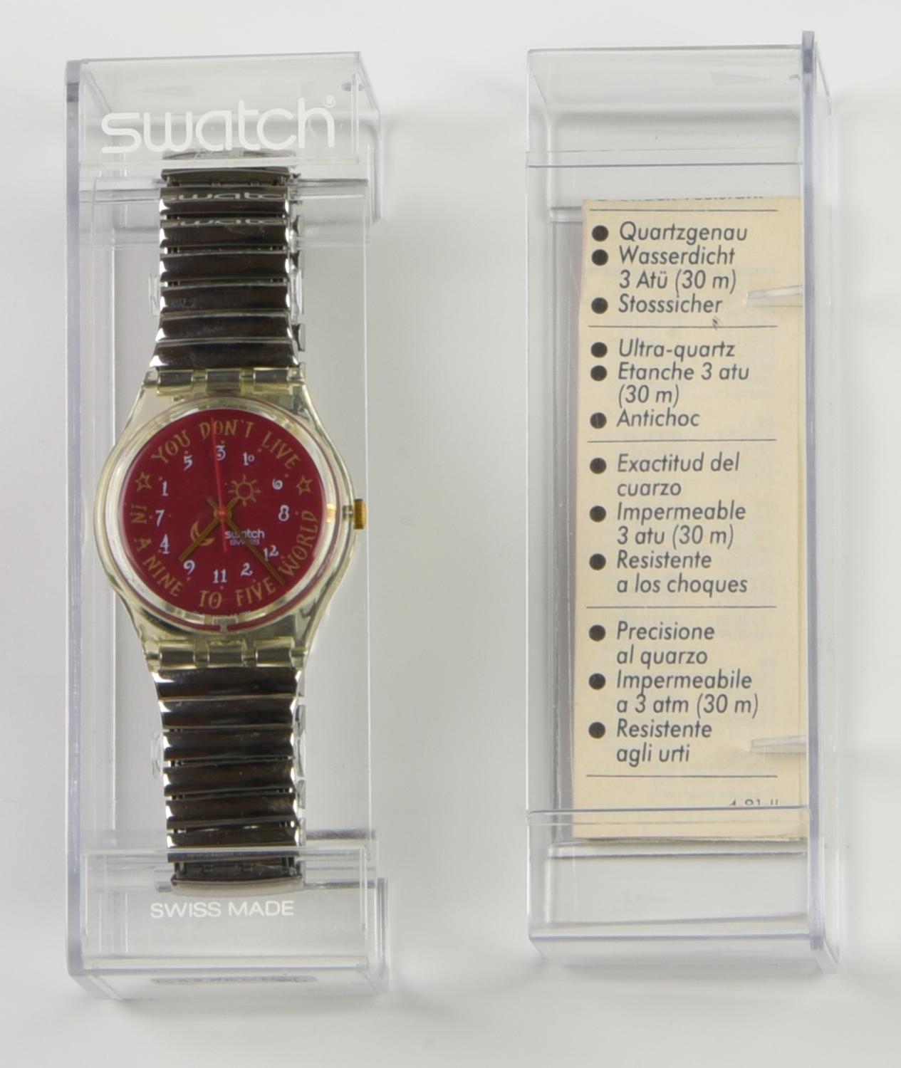 SWATCH CAVIARS, 1991 mod. KARABURUN, cod. GK135/136 anno 1991 Completo di...