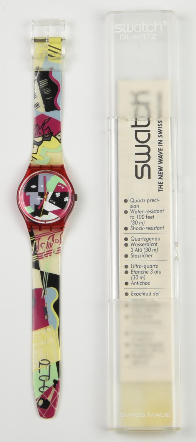 SWATCH D.J.TEN STRIKES, 1991 mod. CUBISTIC RAP, GR110 anno 1991 Completo di...