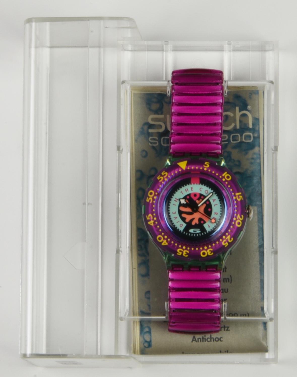 SWATCH SCUBA, 1993 mod. CHERRY DROPS, cod. SDG102 anno 1993 Completo di...