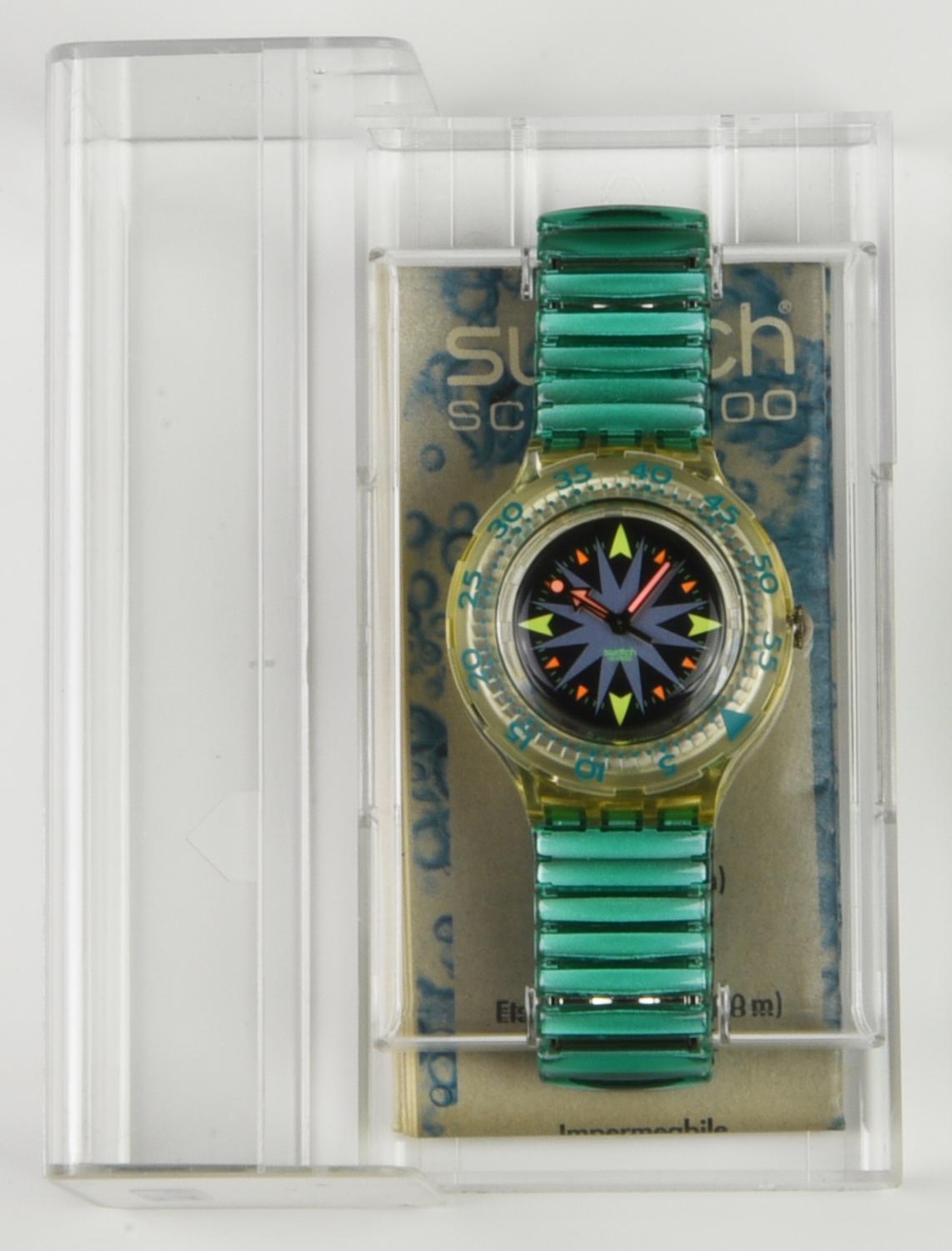 SWATCH SCUBA, 1993 mod. MINT DROPS, cod. SDK108 anno 1993 Completo di scatola...