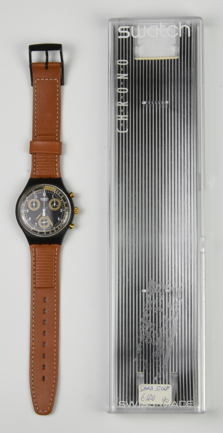 SWATCH CHRONO, 1990 mod. SAND STORM, cod. SCB104 anno 1990 Completo di...