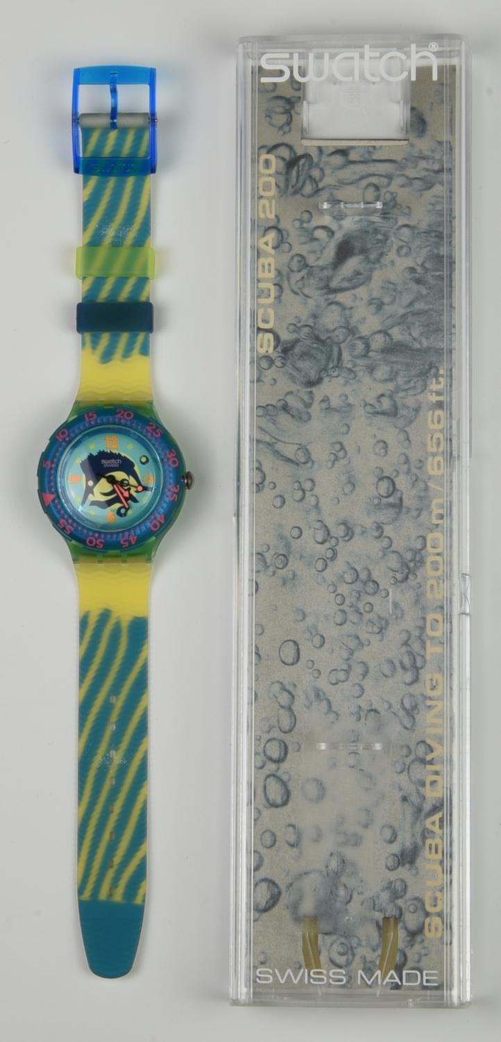 SWATCH SCUBA, 1993 mod. SWORDFISH, cod. SDG101 anno 1993 Completo di scatola...