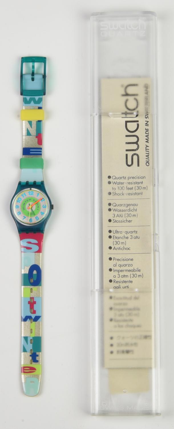 SWATCH, 1993 mod. CLASSIFIED, cod. LL112 anno 1993 Completo di scatola e...