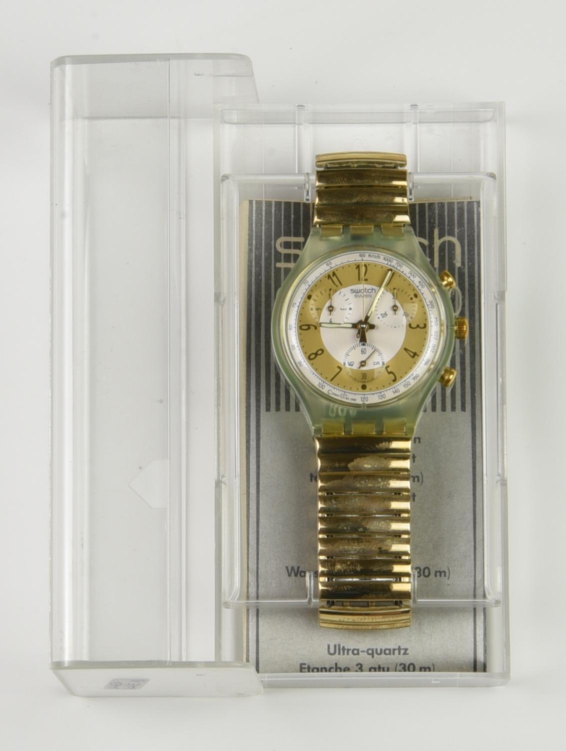 SWATCH CHRONO, 1993 mod. GOLDEN GLOBE, cod. SCG100 anno 1993 Completo di...