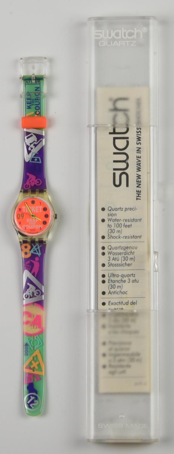 SWATCH TRASH MANIA, 1992 mod. COUPON, cod. LK129 anno 1992 Completo di...