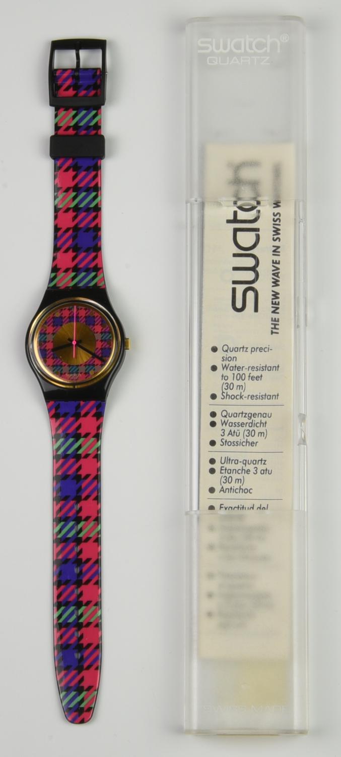 SWATCH FASHION SQUARE, 1992 mod. TWEED, cod. GB147 anno 1992 Completo di...