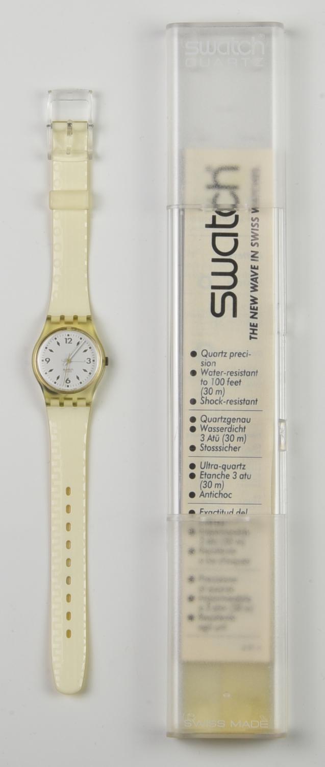 SWATCH CLASSIC WHITE, 1991 mod. GOLDEN BRIDE, cod. LK123 anno 1991 Completo...