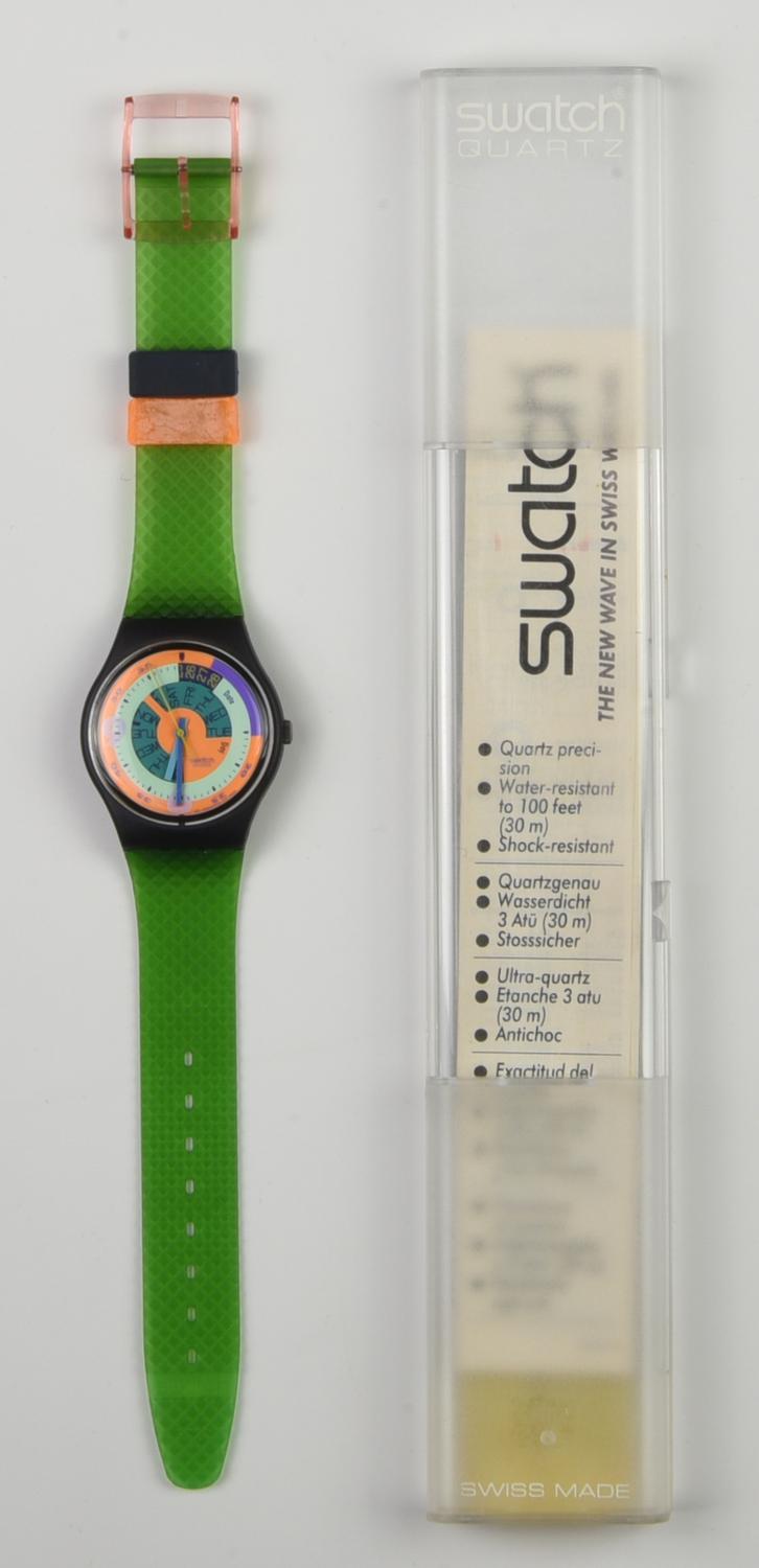 SWATCH BRIGHT FLAGS, 1991 mod. SKYCHART, cod. GN705 anno 1991 Completo di...