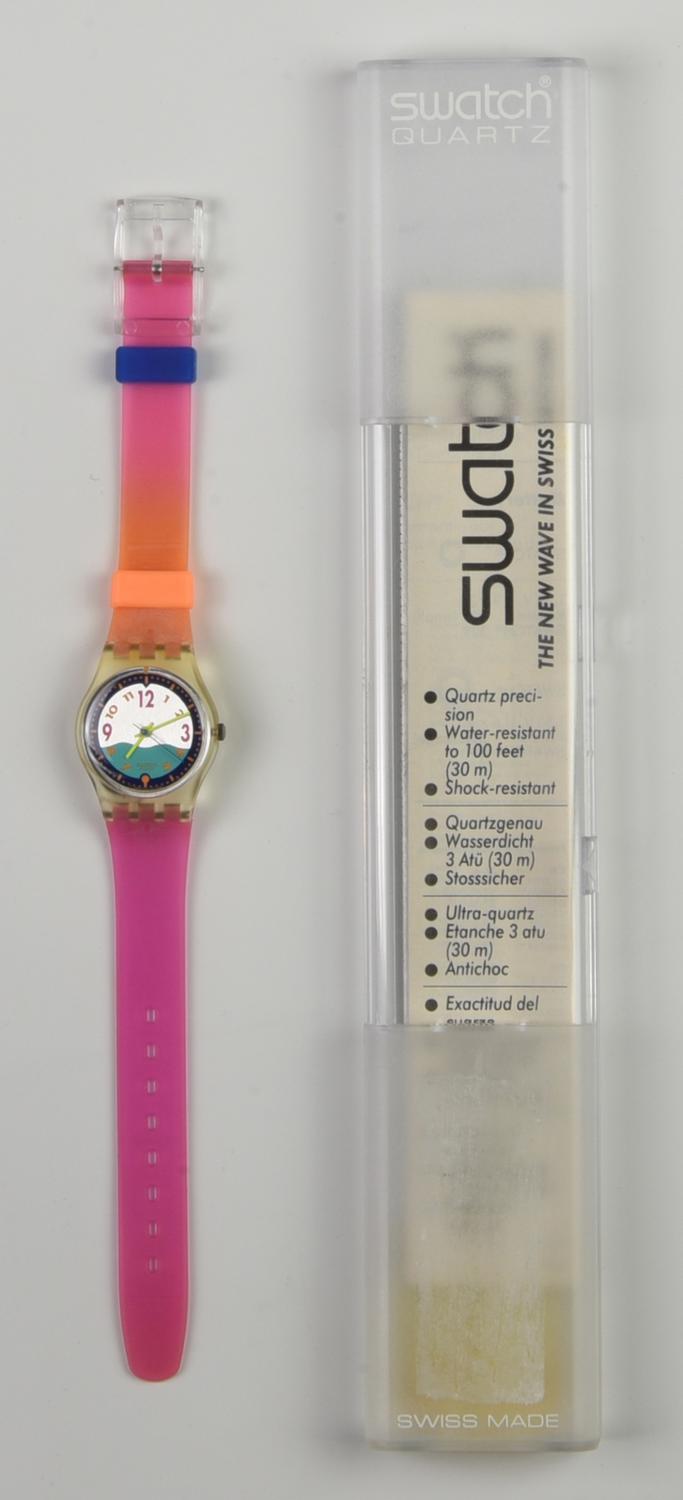 SWATCH BRIGHT FLAGS, 1991 mod. STRAWBERRY FIELDS, cod. LK122 anno 1991...