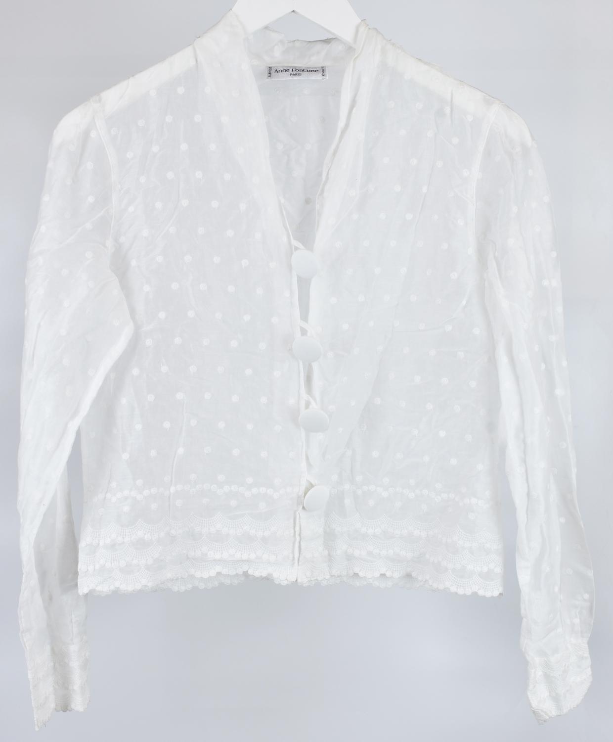 Anne Fontaine LACES SHIRT DESCRIPTION: White transparent shirt with lace...