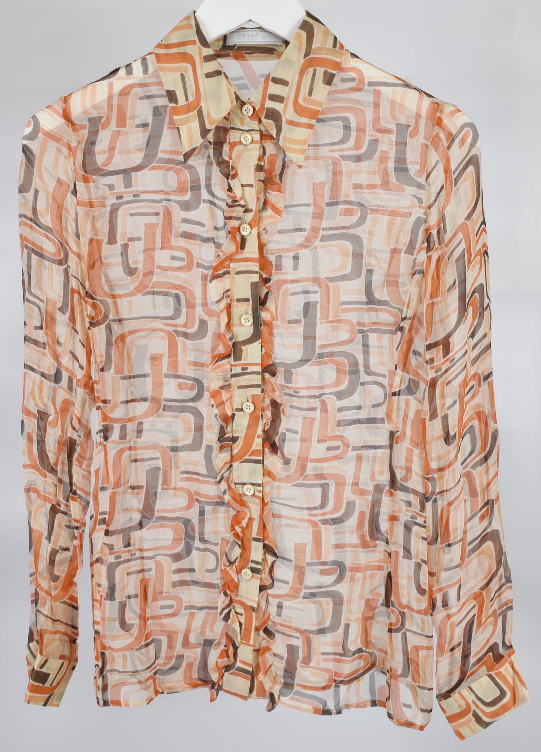 Prada ICONIC SILK SHIRT DESCRIPTION: Silk shirt with iconic print from FW...