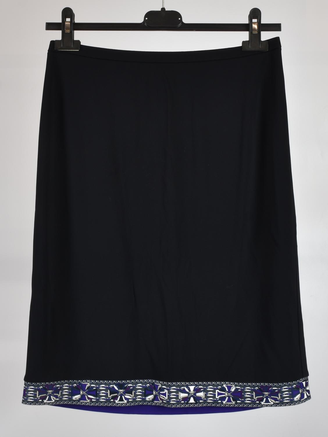 Emilio Pucci SKIRT DESCRIPTION: Black elasticized viscose skirt with an...