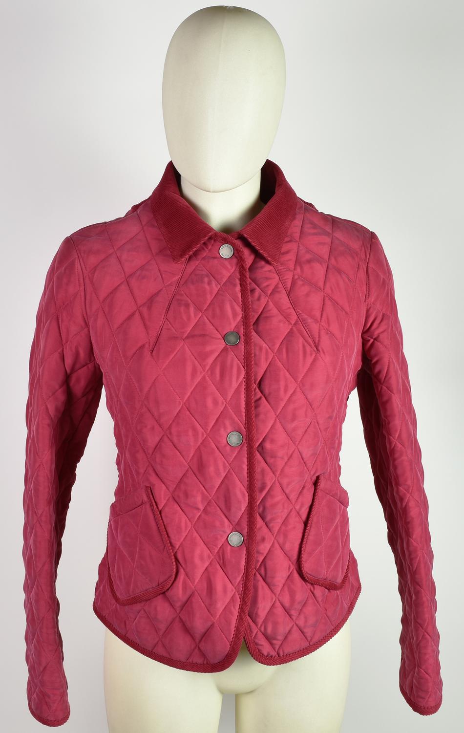 Aquascutum SILK JACKET DESCRIPTION: Quilted raspberry silk jacket, closure...