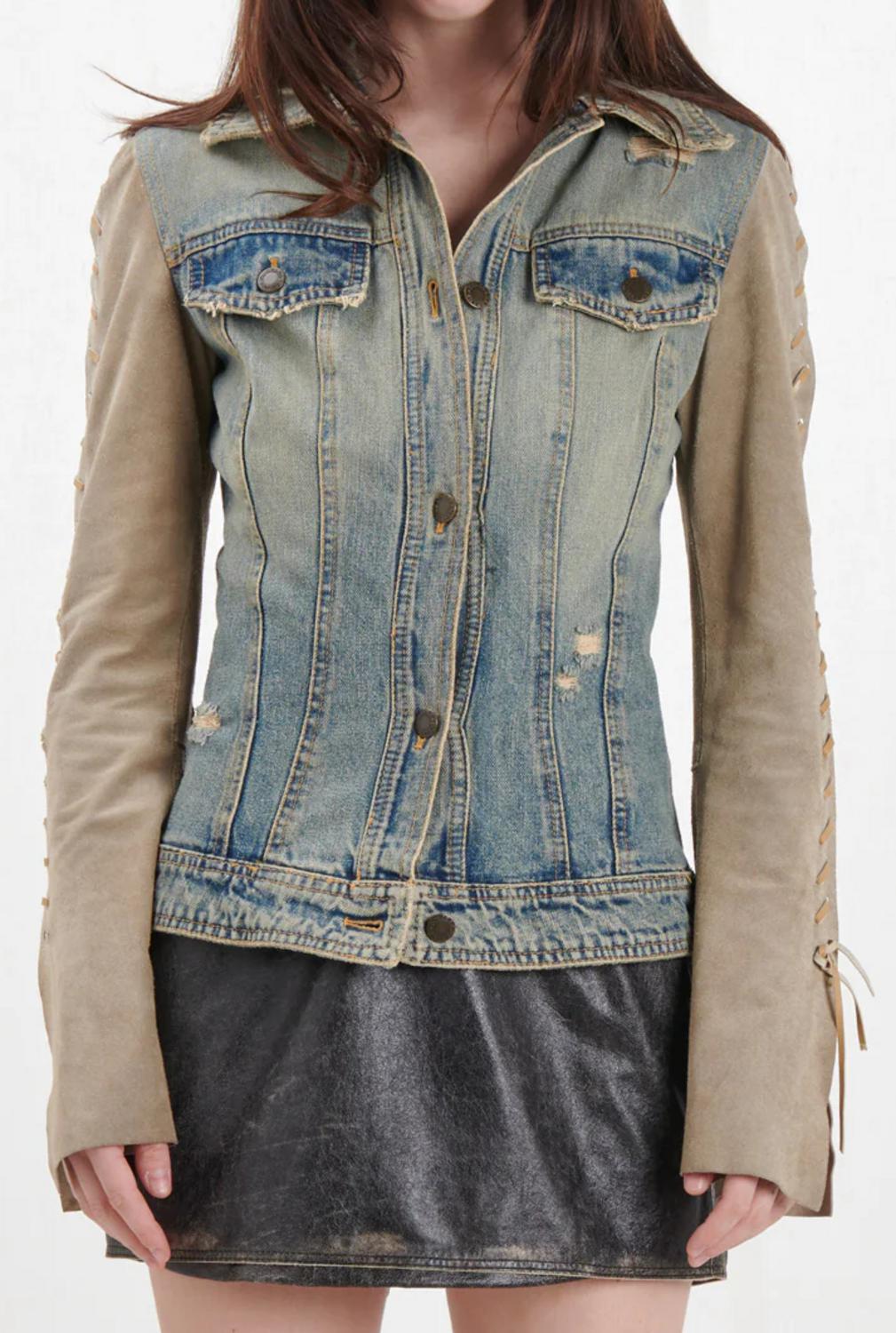 Dolce&Gabbana DENIM JACKET DESCRIPTION: Slim-fitting denim jacket with tears,...