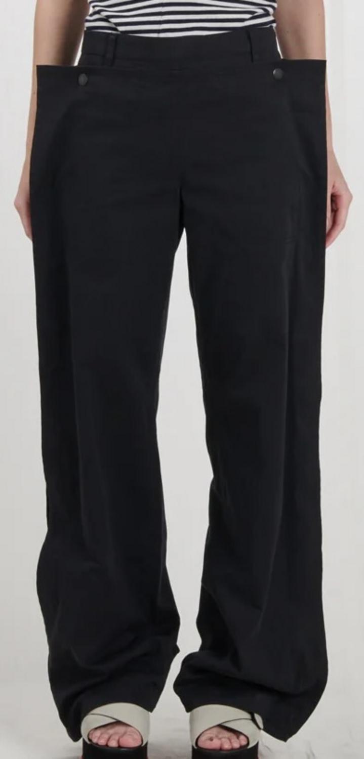 Jean-Paul Gaultier BLACK CARGO-STYLE TROUSERS DESCRIPTION: Black cargo-style...