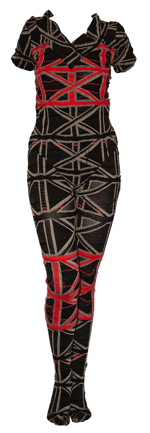 Vivienne Westwood Wolford UNION JACK JUMPSUIT Description: floating yarns...