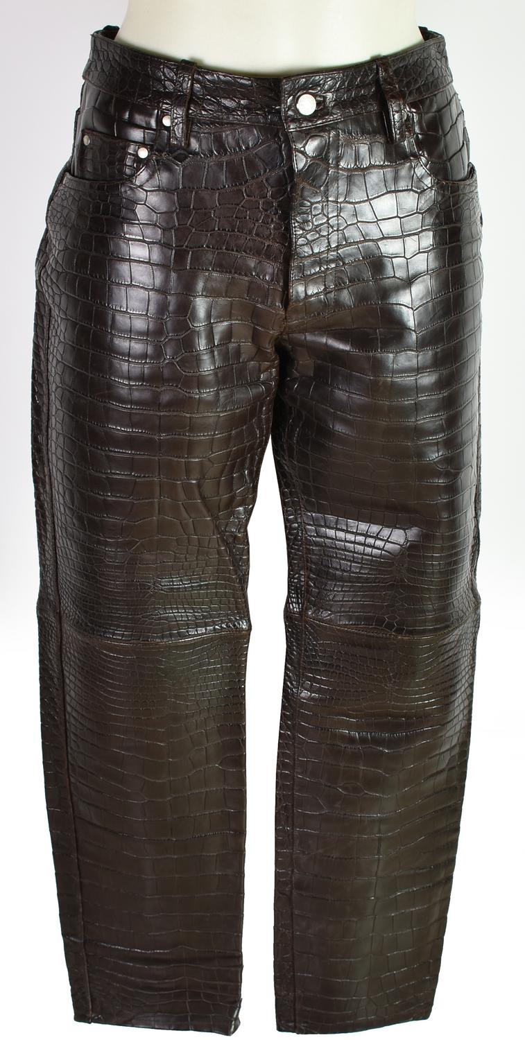 Hermes ALLIGATOR TROUSERS DESCRIPTION: Superb 5-pocket trousers in genuine...