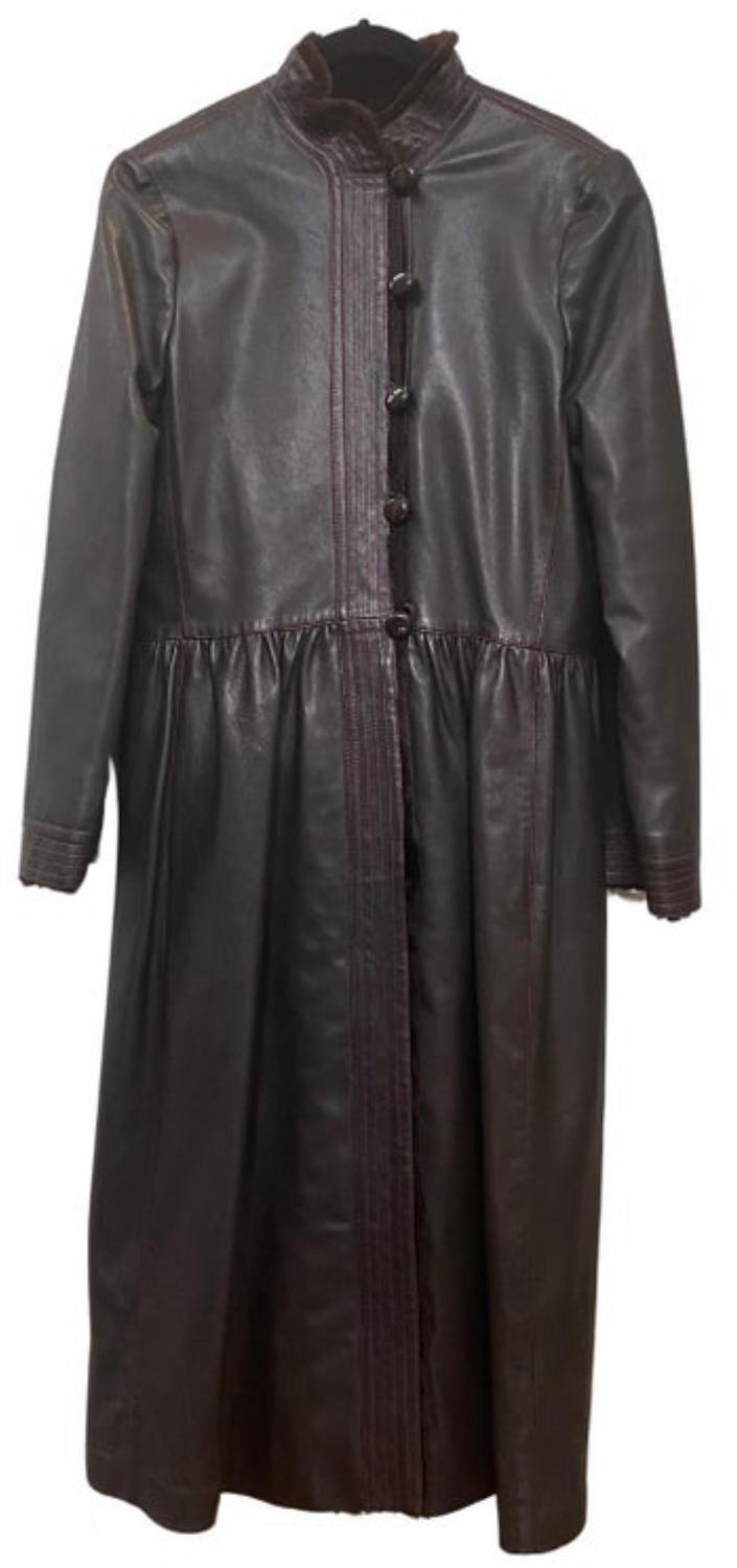 Yves Saint Laurent RUSSIAN COLLECTION LEATHER COAT DESCRIPTION: Yves Saint...