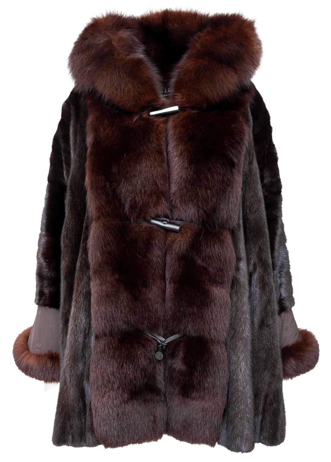 Christian Dior Boutique FOURRURE FUR COAT DESCRIPTION: In a rich dark...